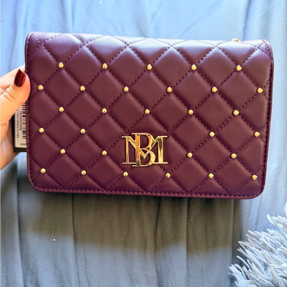 Badgley Mischka Plum Bag with Gold Chain